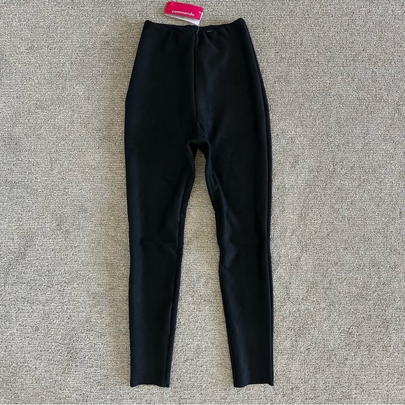 Commando Faux Suede High Waist Leggings Size Small Black NEW - Picture 1 of 7